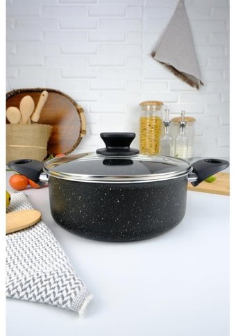 Digithome Mehtap 2 Parça 24 cm Granit Derin Tencere