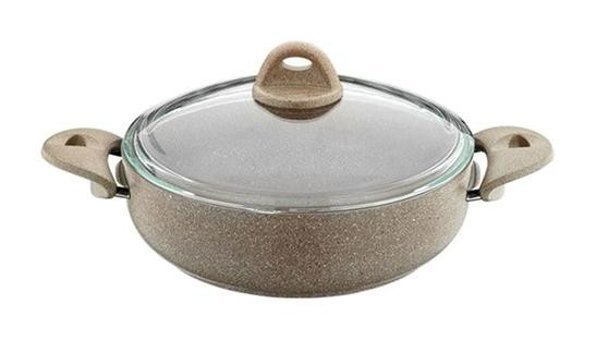 Saflon Granit Line 2 Parça 32 cm Seramik Basık Tencere