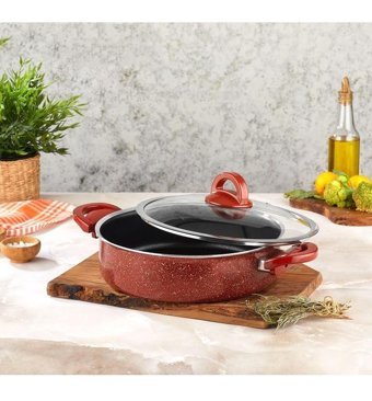 Kahramanlar 2 Parça 28 cm Teflon Basık Tencere