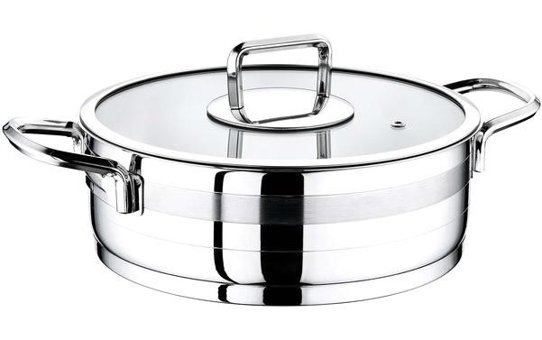 Evimsaray Safir 2 Parça 24 cm Çelik Basık Tencere