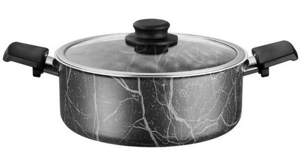 Cem Marble 2 Parça 32 cm Teflon Derin Tencere