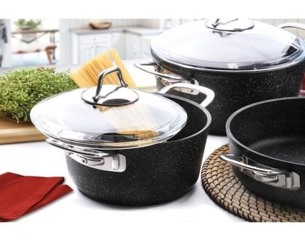 Falez Black Line 2 Parça 22 cm Döküm Derin Tencere