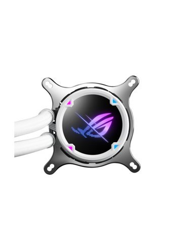 Asus ROG Strix LC II 240 White Edition Bakır Borulu Sessiz 4 Pin 2 Fanlı Sıvı Soğutmalı RGB Masaüstü İşlemci Soğutucu