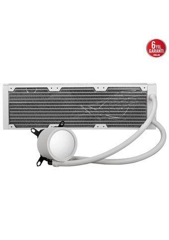 Asus ROG RYUO III 360 White Edition Bakır Borulu Sessiz 4 Pin 3 Fanlı Sıvı Soğutmalı RGB Masaüstü İşlemci Soğutucu
