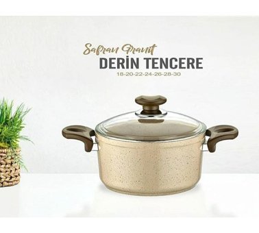 Gülsan Safran 2 Parça 22 cm Granit Derin Tencere