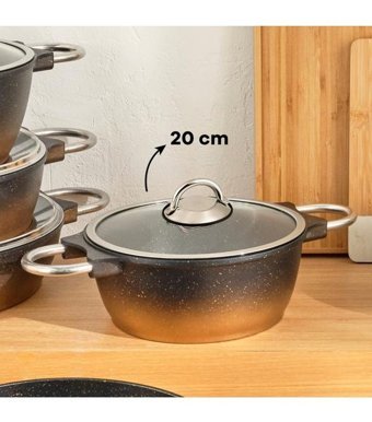 Emsan 2 Parça 24 cm Alüminyum - Döküm Derin Tencere