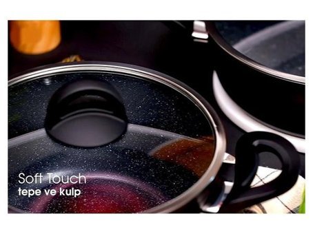 Hisar 2 Parça 22 cm Granit Derin Tencere