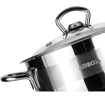 Amboss 2 Parça 24 cm Çelik Basık Tencere
