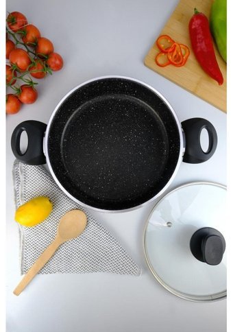 Digithome Mehtap 2 Parça 26 cm Granit Basık Tencere