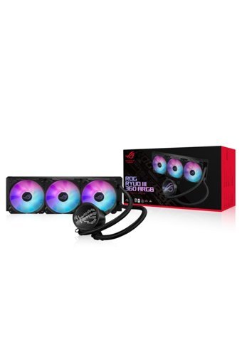 Asus ROG Ryuo III 360 Bakır Borulu Sessiz 4 Pin 3 Fanlı Sıvı Soğutmalı RGB Masaüstü İşlemci Soğutucu