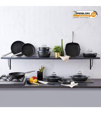 Neva N3109 2 Parça 30 cm Paslanmaz Çelik Basık Tencere