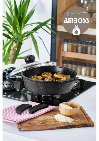 Amboss 2 Parça 30 cm Alüminyum Basık Tencere