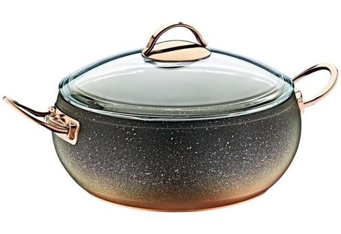 O.M.S 3141 2 Parça 22 cm Döküm - Granit Derin Tencere