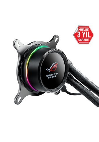 Asus Rog Ryuo 240 Bakır Borulu Sessiz 4 Pin 2 Fanlı Sıvı Soğutmalı RGB Masaüstü İşlemci Soğutucu
