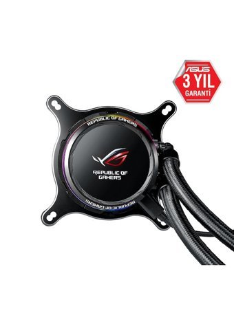 Asus Rog Ryuo 240 Bakır Borulu Sessiz 4 Pin 2 Fanlı Sıvı Soğutmalı RGB Masaüstü İşlemci Soğutucu