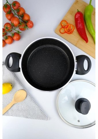 Digithome Mehtap 2 Parça 24 cm Granit Basık Tencere