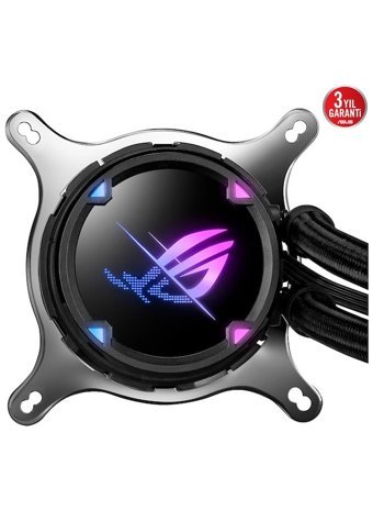 Asus Rog Strix Lc II 360 Bakır Borulu Sessiz 4 Pin 3 Fanlı Sıvı Soğutmalı RGB Masaüstü İşlemci Soğutucu