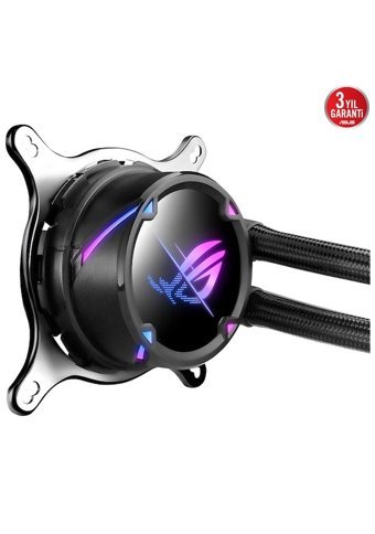 Asus Rog Strix Lc II 360 Bakır Borulu Sessiz 4 Pin 3 Fanlı Sıvı Soğutmalı RGB Masaüstü İşlemci Soğutucu