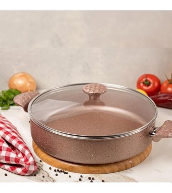Meşeler 2 Parça 22 cm Granit Basık Tencere