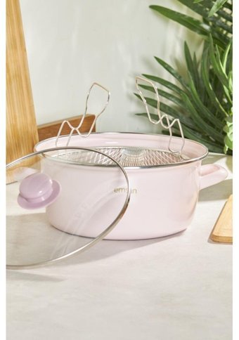 Emsan Pastel 1 Parça 16 cm Emaye Tencere
