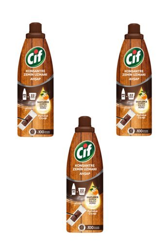 Cif Portakal Çiçekli Jel Zemin Uzmanı Ahşap Temizleyici 3x895 ml
