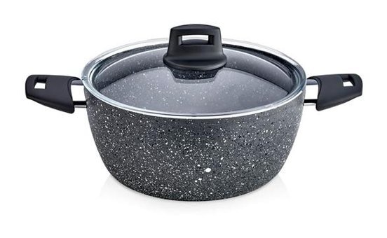 Eda Çelik Cookware 2 Parça 22 cm Granit Basık Tencere