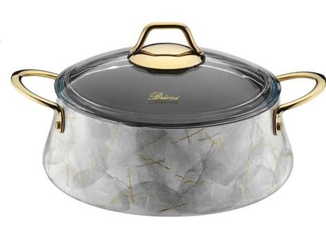 Brioni Marble 2 Parça 26 cm Granit Basık Tencere