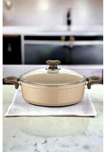 Tilbe Home 2 Parça 30 cm Granit Döküm Basık Tencere