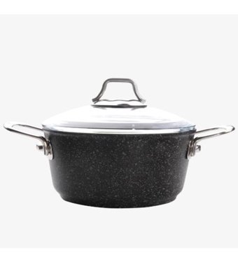 Falez Black Line 2 Parça 26 cm Granit Derin Tencere