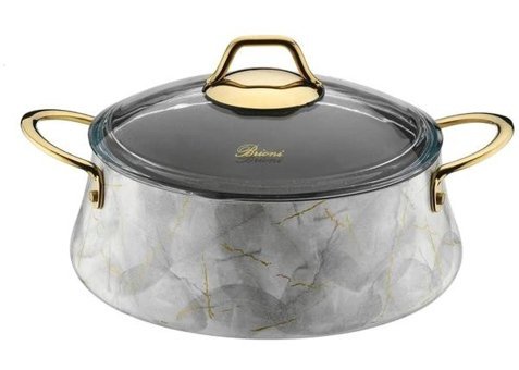 Brioni Marble 2 Parça 28 cm Granit Basık Tencere