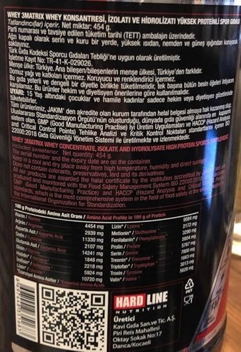 Hardline Nutrition 3 Matrix Çikolatalı Whey Protein Tozu 2.3 Kg
