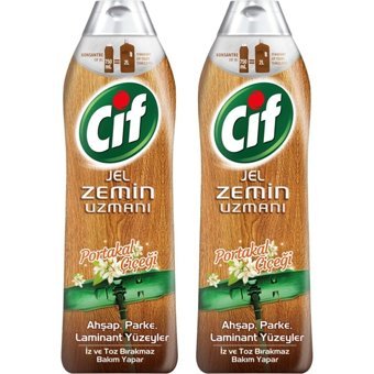 Cif Portakal Çiçekli Jel Zemin Uzmanı Ahşap Temizleyici 2x750 ml