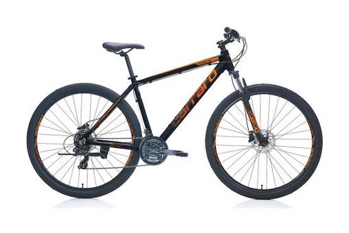 Carraro 24J Force 420 24 Jant 21 Vites Amortisörlü Dağ Bisikleti Mat Siyah - Turuncu