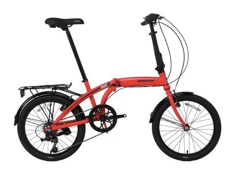 Bisan Twin-S 20 Jant 6 Vites Katlanır Şehir / Tur Bisikleti Kırmızı