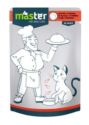 Master Yetişkin Kümes Hayvanı Jöleli Yaş Kedi Maması 6x80 gr
