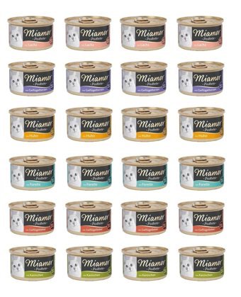 Miamor Yetişkin Karışık Parça Etli-Soslu Yaş Kedi Maması 24x85 gr
