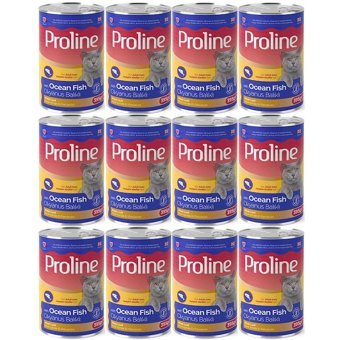ProLine Yetişkin Okyanus Balığı Parça Etli Yaş Kedi Maması 12x395 gr