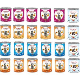Ultravita Premium Yetişkin Karışık Kıyılmış Yaş Kedi Maması 24x415 gr