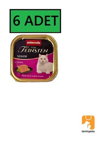 Animonda Vom Feinsten Senior Yaşlı Kuzu Eti Jöleli-Soslu Yaş Kedi Maması 6x100 gr