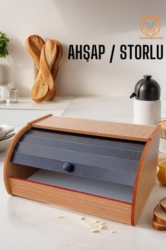 Transformacion Storlu Kapaklı Siyah Ekmek Kutusu