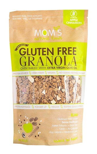 Mom's Natural Foods Glutensiz Elmalı Granola 300 gr