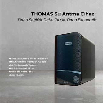 Thomas Ph8 Plus 5 Aşamalı 8 lt Kapalı Kasa Tezgah Altı Su Arıtma Cihazı