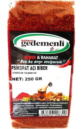 Gedemenli Piskopat Acı Biber 250 gr