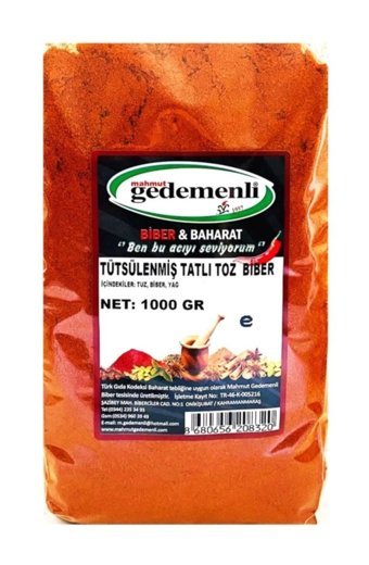 Gedemenli Tütsülenmiş Tatlı Toz Biber 1 kg