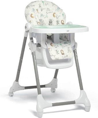 Mamas & Papas Snax Alphabet Plastik 5 Noktalı Emniyet Kemeri 15 kg Kapasiteli Tekerlekli Tepsili Oturaklı Yükselticili Katlanır Mama Sandalyesi Çok Renkli