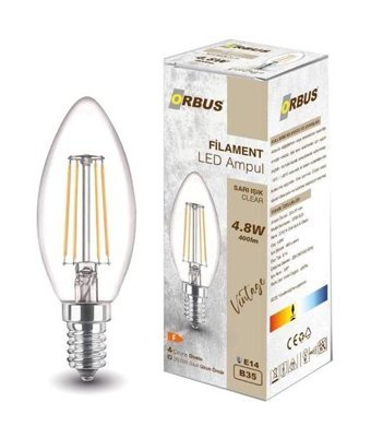 Orbus BC3 4 W Tasarruflu Sarı E14 Damla Led Ampul