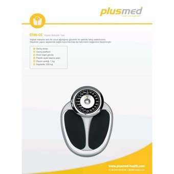 Plusmed DT05-CC Plastik Mekanik Tartı Siyah