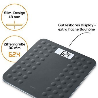 Beurer GS-300 Silikon Dijital Tartı Siyah