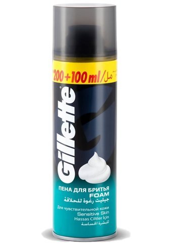 Gillete Seyahat Boyu Hassas Ciltler İçin Tıraş Köpüğü 3x300 ml