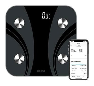 Silver Crest SL-SBS8 Yağ Ölçen Vücut Analizi Yapan Bluetoothlu Kas Ölçen Cam Dijital Akıllı Tartı Siyah